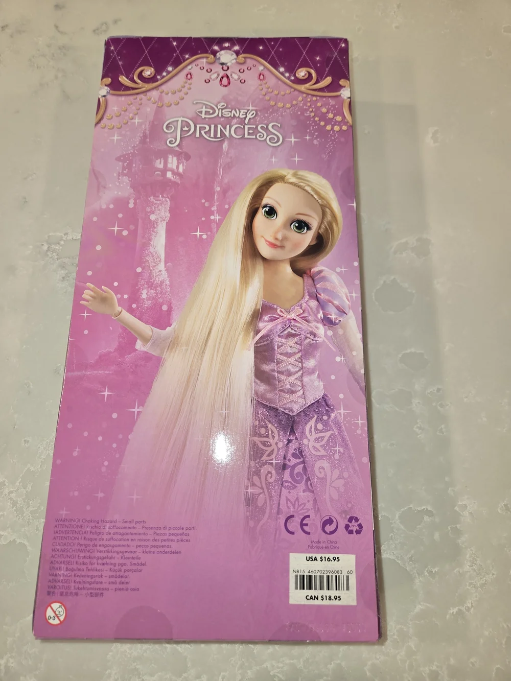 Disney Rapunzel Doll in Purple Gown with Blonde Hair